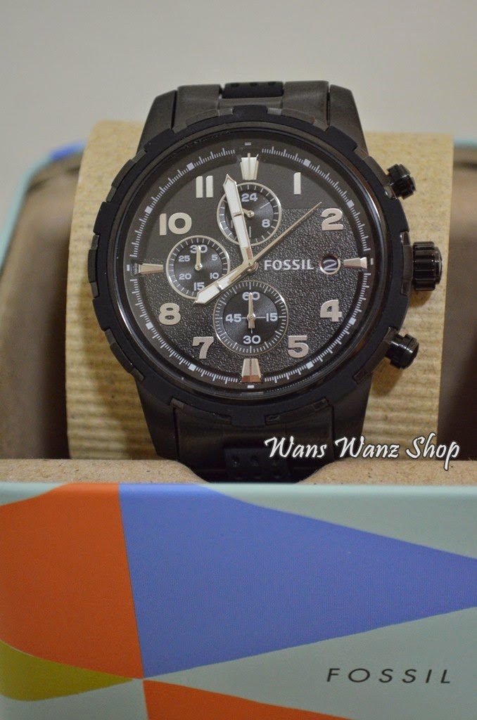 stock: Fossil Men's Dean FS4904 Black Stainless-Steel Quartz Watch ...