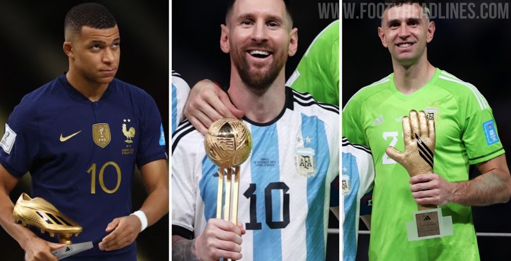 Mbappe x Adidas | Adidas 2022 World Ball, Golden Boot & Golden Glove Trophies Awarded - Footy Headlines