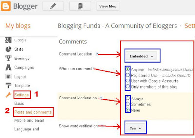 How to Enable or Disable Blog Comments by BloggingFunda