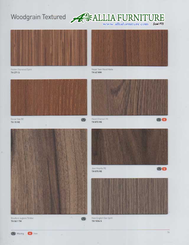  HPL  Woodgrain motif tekstur  kayu  Allia Furniture