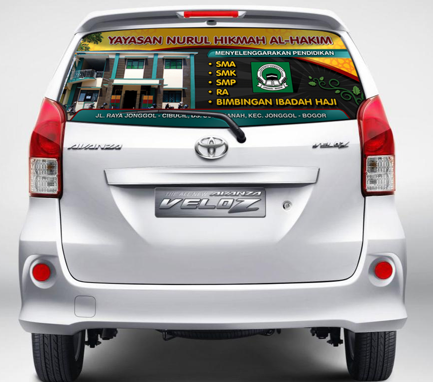 Contoh Desain  Sticker Oneway Kaca  Belakang Mobil  Nurul 