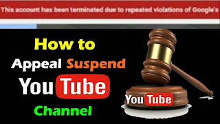  YouTube account suspension appeal 2018