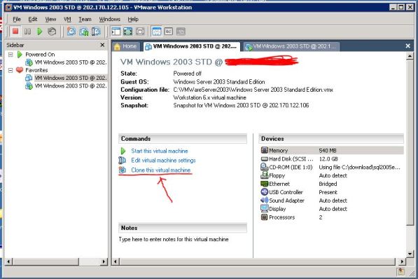 Clone VMware