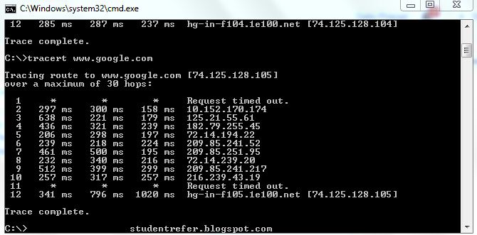 tracert command