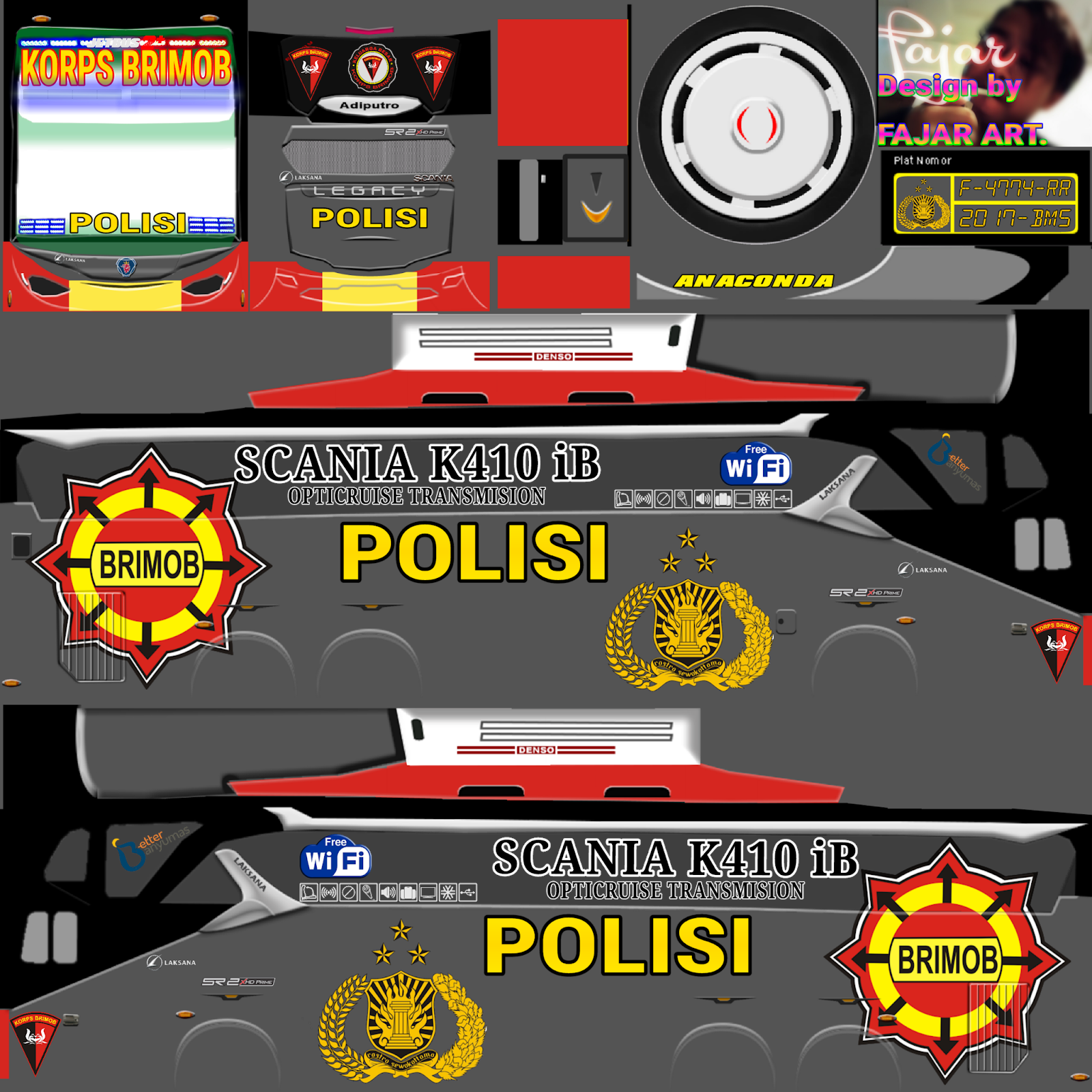 Kumpulan Mentahan Dan Stiker Livery Bus Simulator Indonesia