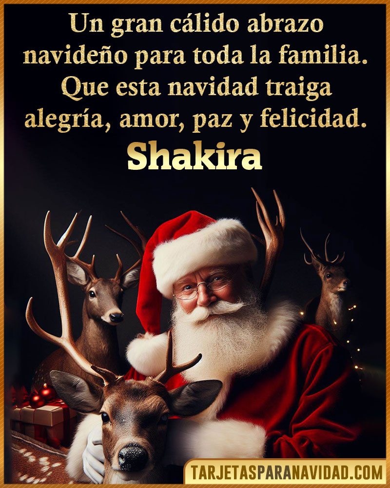 Tarjetas Navideñas personalizadas para Shakira
