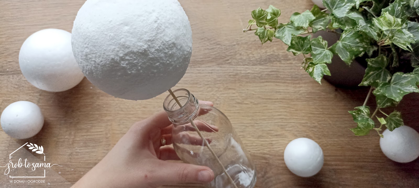 Kule śnieżne - bombki choinkowe DIY