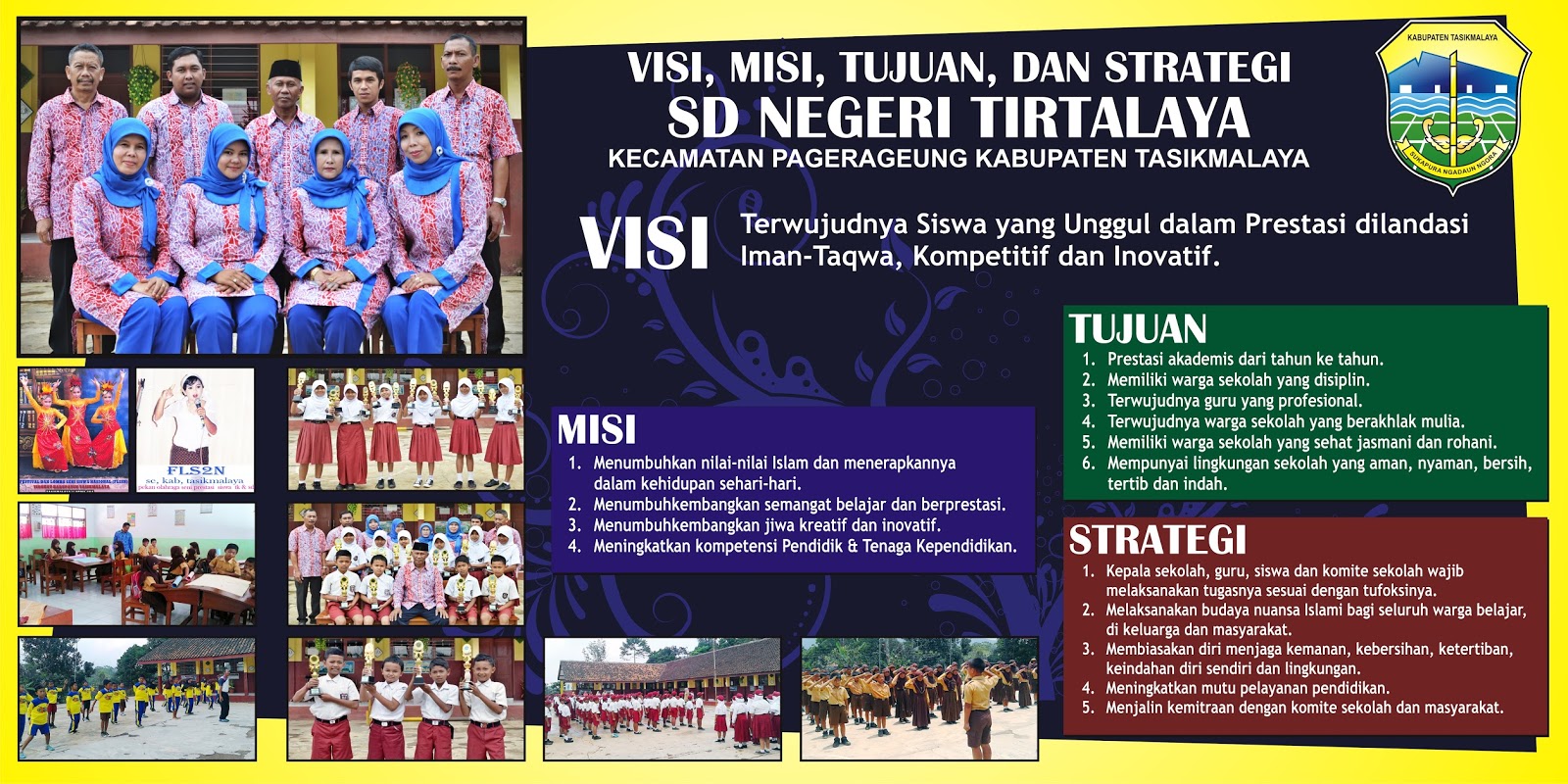 Download Contoh Banner Visi Misi Sekolah Dasar cdr KARYAKU