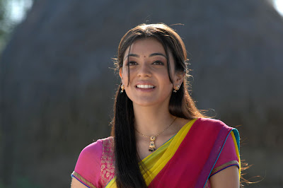 Kajal Agarwal Cute in Rose Half Saree Photos