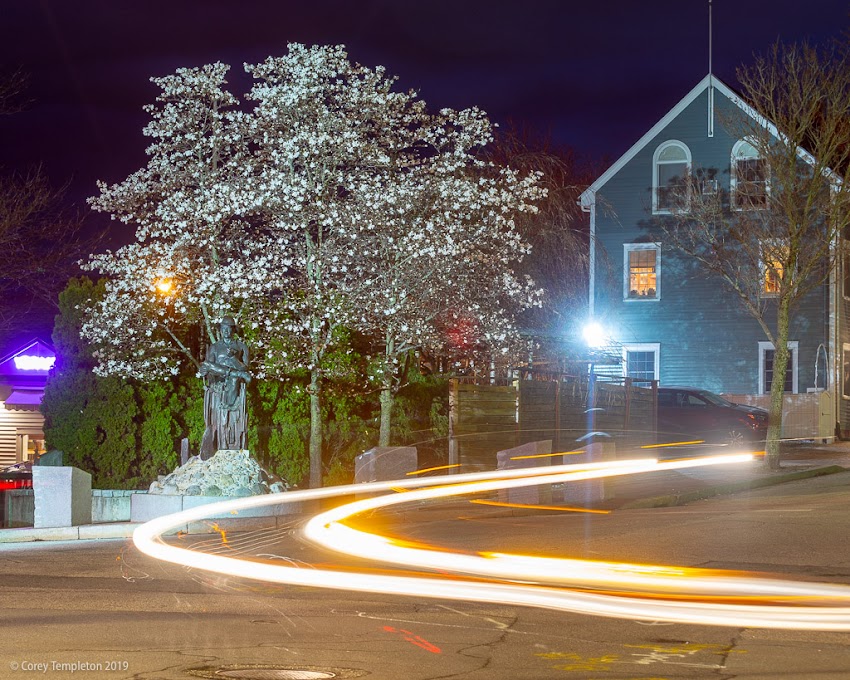 Portland, Maine USA May 2019 photo by Corey Templeton. A little bit of traffic at Gorham's Corner the other evening. 