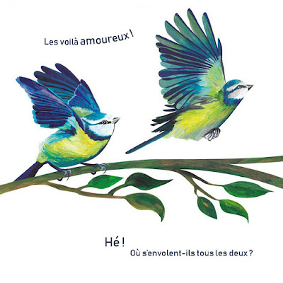 Bleu jardin (collection Couleurs Jardin)  livre pour enfant sur la nature et l'oiseau mésange de Clémence Sabbagh  Editions Le Diplodocus