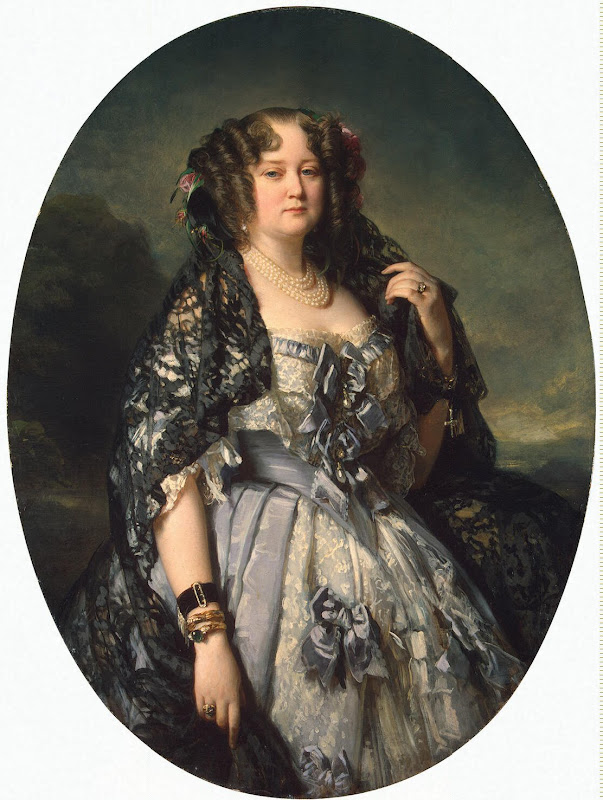 Portrait of Princess Sophia Radzivil by Franz Xaver Winterhalter - Portrait Paintings from Hermitage Museum