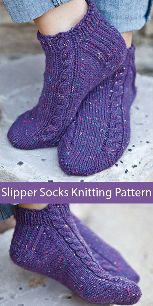 Pavo Slipper Socks - Knitting Pattern 