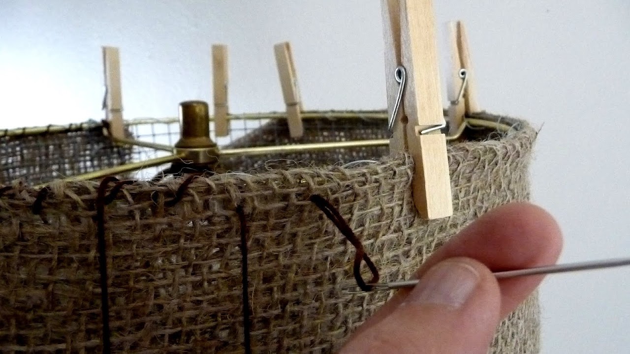 Burlap Lamp Shades Diy