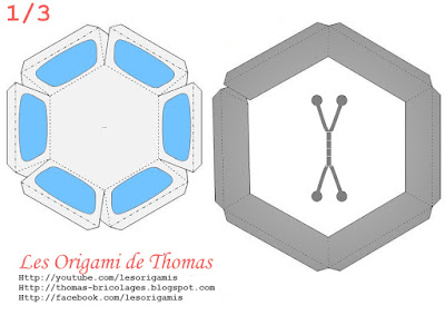 Template : OVNI en Papercraft - soucoupe volante 