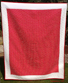 Back - Red and White Pinwheel Quilt