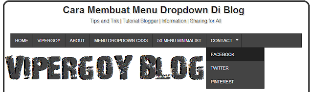 Cara Membuat Menu Bar Dropdown Horizontal Di Blog Dengan Mudah dan Keren SEO Friendly