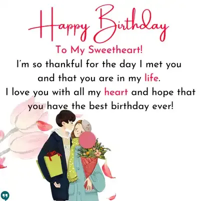 happy birthday to my sweetheart wishes images my life