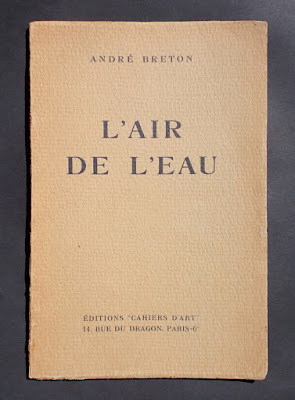 Andre Breton - L'air de l'eau - edizione originale - 1934 - libri rari - annunci