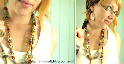 D.I.Y: bohemian beaded necklace.
