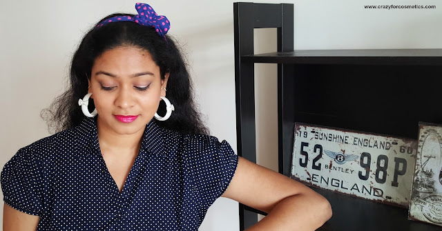 Head wrap with polka dots