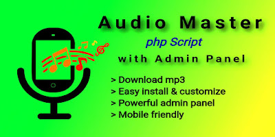 Audio Master PHP Script With Admin Panel