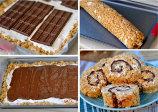 S’mores Rice Krispies Treats Pinwheels