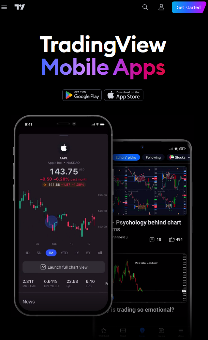 트레이딩뷰 모바일 앱 (TradingView Mobile Apps) 내려받기(다운로드) 및 설치 방법