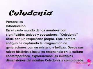 significado del nombre Celedonia