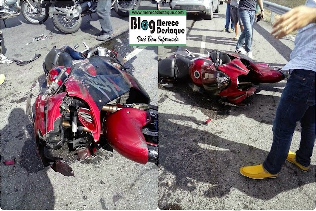 Homem morre em grave acidente de moto na BR-104