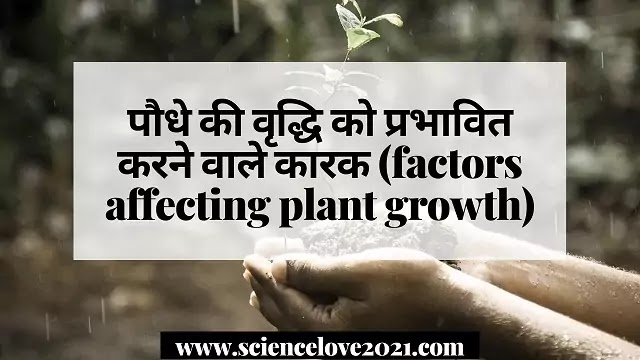 पौधे की वृद्धि को प्रभावित करने वाले कारक (factors affecting plant growth)|hindi