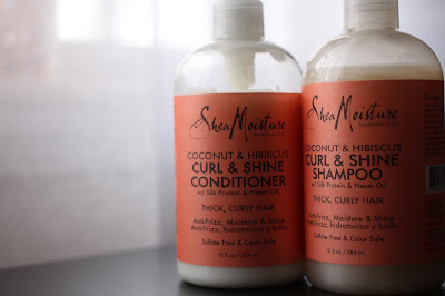 Shea Moisture Coconut and Hibiscus Shampoo and Conditioner