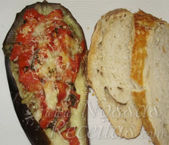 receita de Berinjela assada com tomates