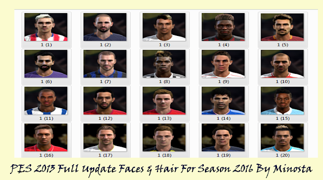 PES 2013 Full Facepack For Season 2016 By Minosta 