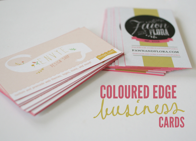 Make Your Own Colored Edge Business Cards! - Wonder Forest