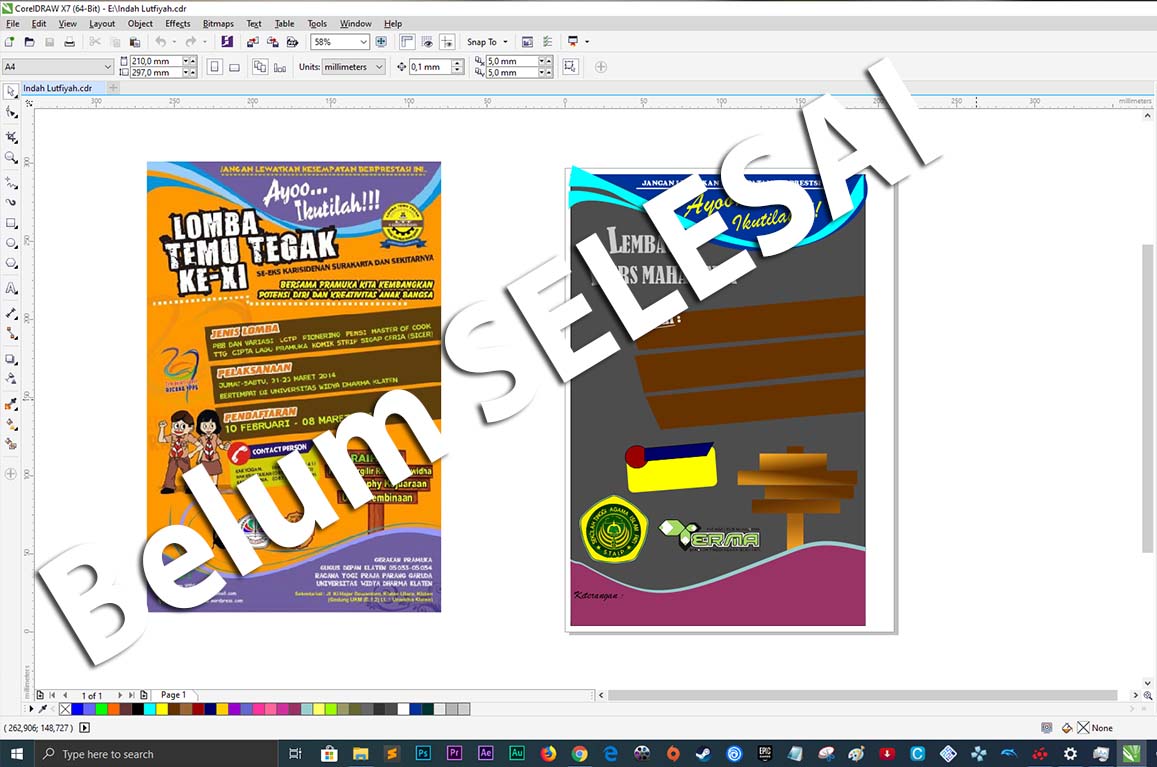  Download  Desain  Poster  Pengumuman CDR dan JPG GRATIS  