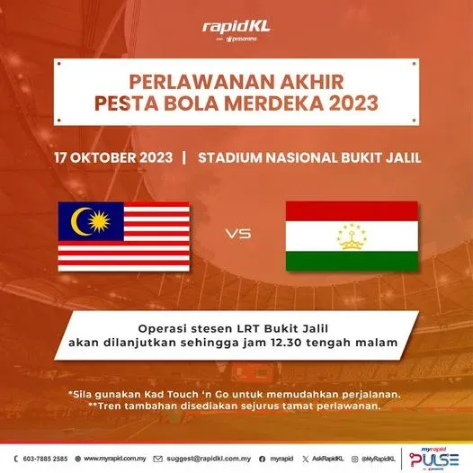 Siaran Langsung Live Streaming Malaysia vs Tajikistan Final Pestabola Merdeka 2023