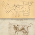A Vintage Mechanical Gag Postcard of a Cow and a Drawn by Hand copy!
Both Mailed.