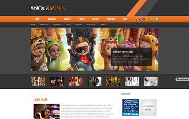 Masutoliso Magazine Blogger Template