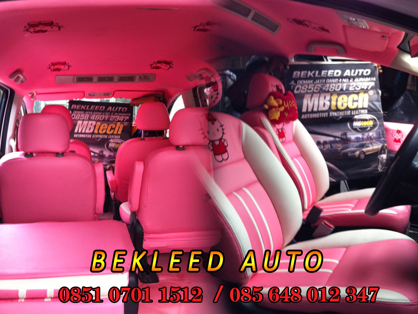 Bekleed Jok Mobil Honda Freed Terbaru Hello Kitty BENGKEL