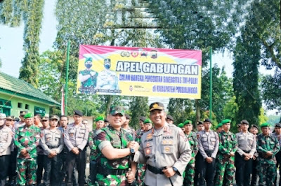 Apel Bersama TNI-POLRI Tingkatkan Sinergitas Polres Purbalingga dan Kodim 0702