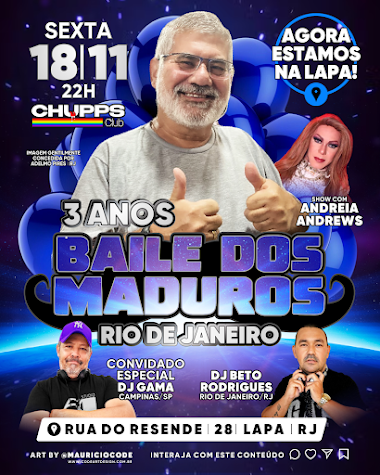 SEXTA | 18/11 BAILE DOS MADUROS FESTA DE 3 ANOS | RJ!