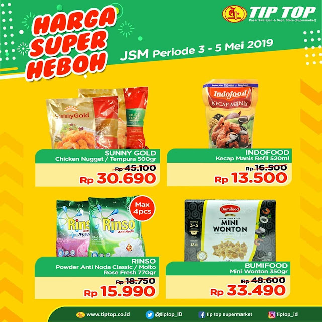 #TipTop - #Promo #Katalog Harga Super Heboh Periode 03 - 05 Mei 2019