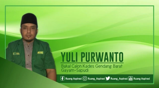 Rekontruksi  Basis Desa Tertinggal; Yuli Purwanto Berkomitmen Maju di Pilkades Gendang Barat