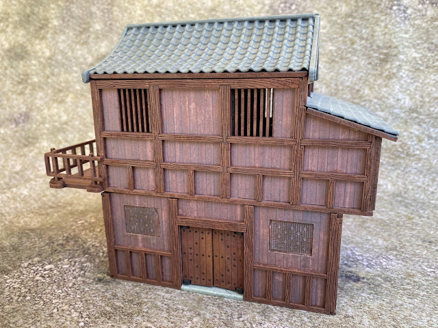 Modified  warbases.co.uk 28mm MDF Zhu house for Back of Beyond and WW2 Chinese wargaming