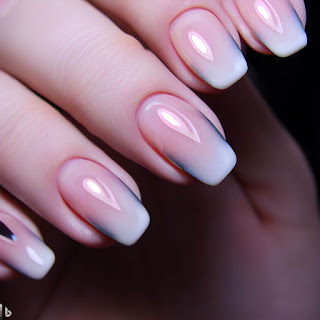 French fade manicure nail art designs