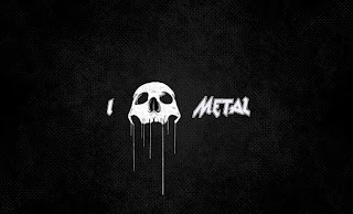 I Love Metal Music Skull Black Heart Darck Background HD Wallpaper