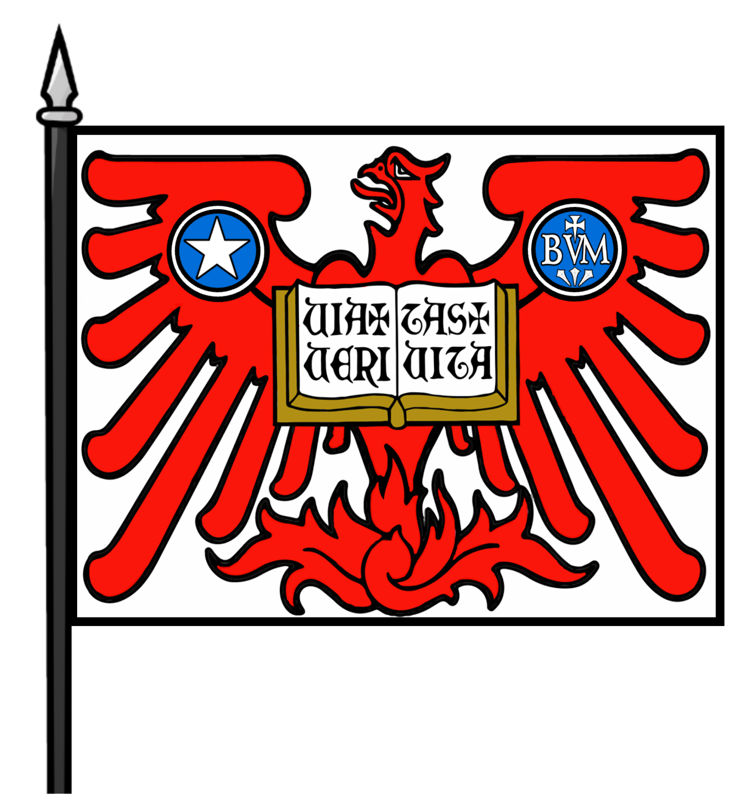 Mundelein College flag coat of arms crest shield logo