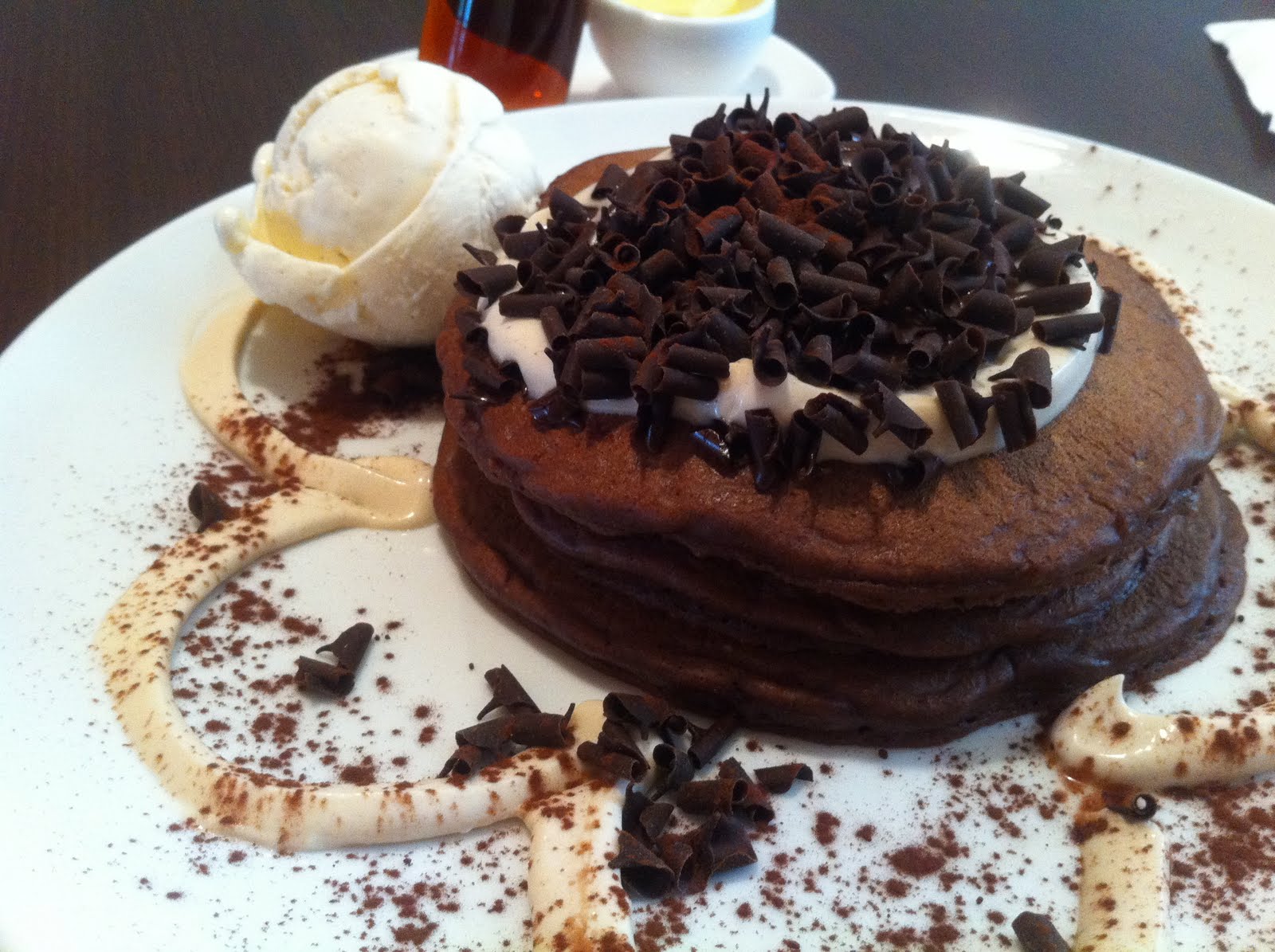 to Scoop Pancakes With fluffy Chocolate how thick Of pancakes make Comes Vanila A  and Tiramisu