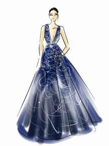 Jenna Dewan-Tatum Dress Illustration